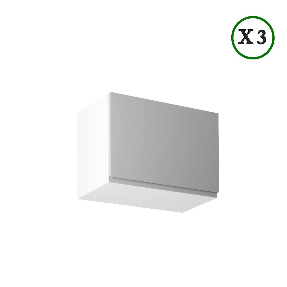 Winkelküche - L-Form Aspen - Grau (Hochglanz) - K31-G300×240 cm - ROYAL24_MARKT