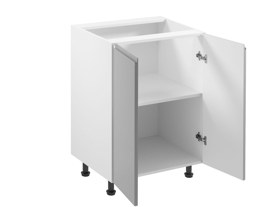 Winkelküche - L-Form Aspen - Grau (Hochglanz) - K31n2-G300×240 cm - ROYAL24_MARKT