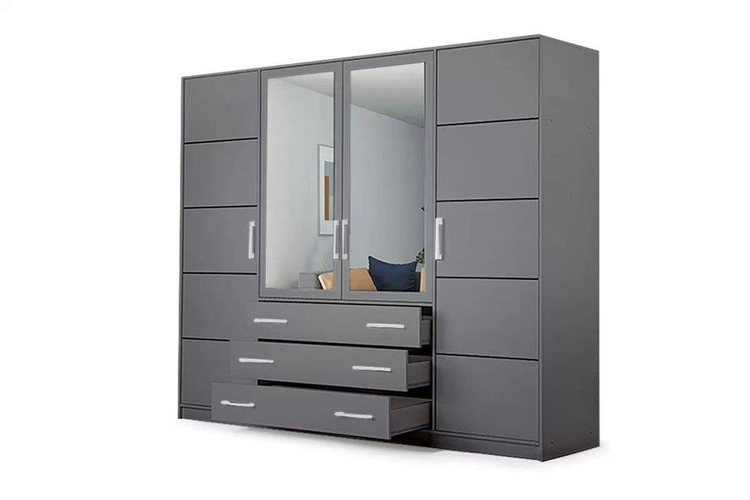 Kleiderschrank - Bali - Stabiler mit geräumigen Fächern.