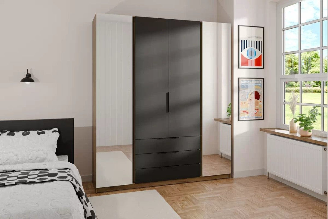 Kleiderschrank - Sansi - Eleganter mit geräumigen Fächern.