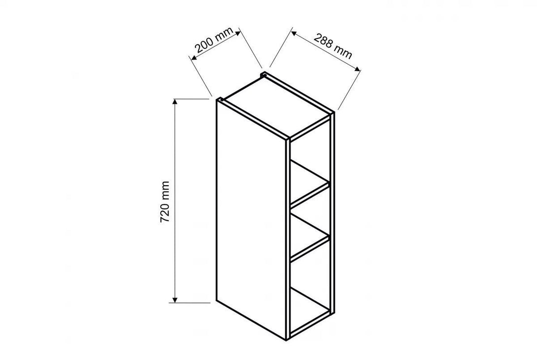 Küchenregal 20 cm  - Mina - Stilvolles für moderne Küchengestaltung. - ROYAL24_MARKT
