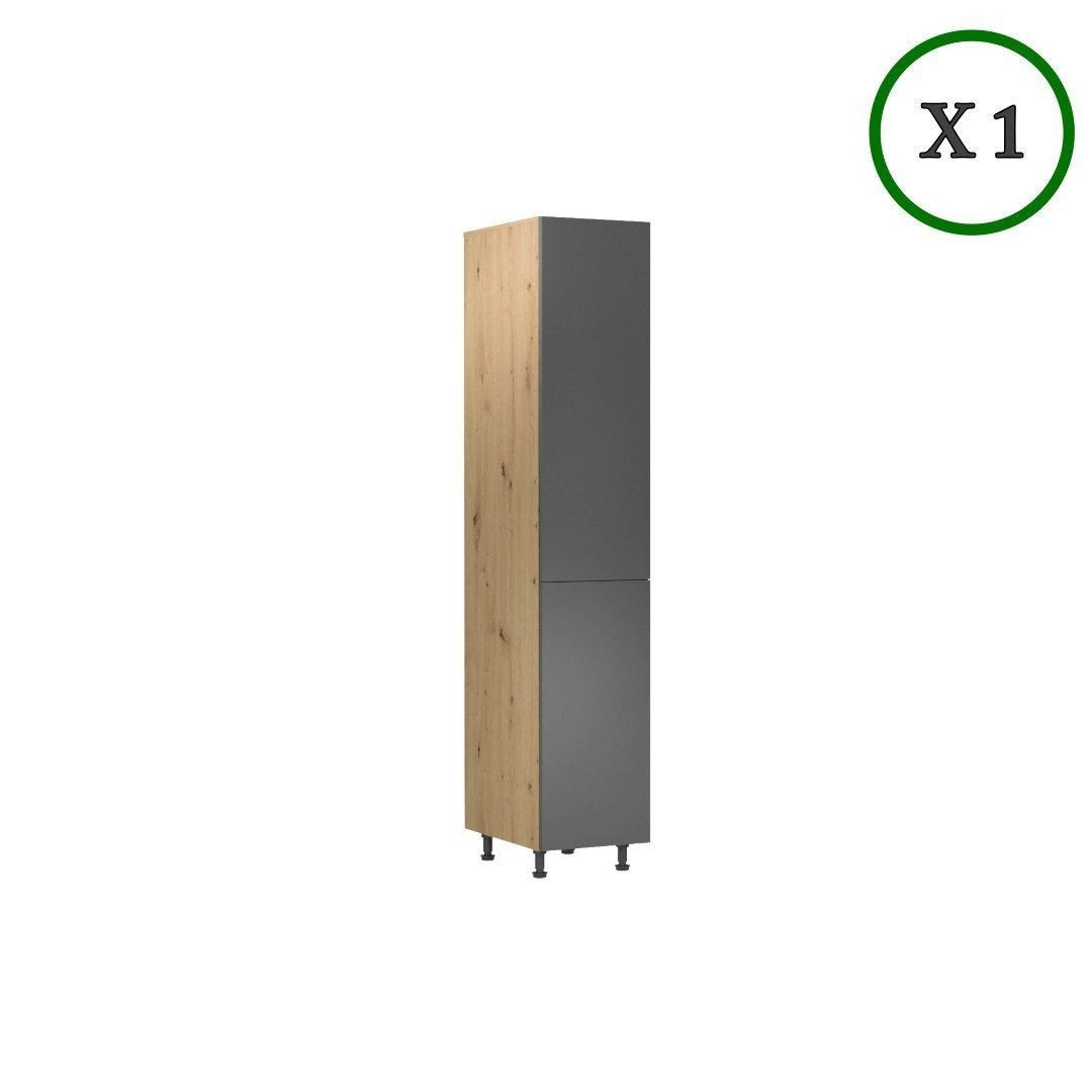 Küchenzeile - Langen - Grau Oder Beige (Matt) - K18-G400 cm. - ROYAL24_MARKT