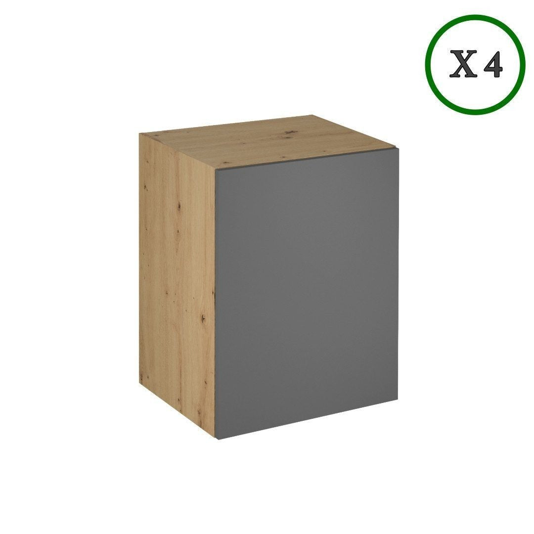 Küchenzeile - Langen - Grau Oder Beige (Matt) - K18-G400 cm. - ROYAL24_MARKT