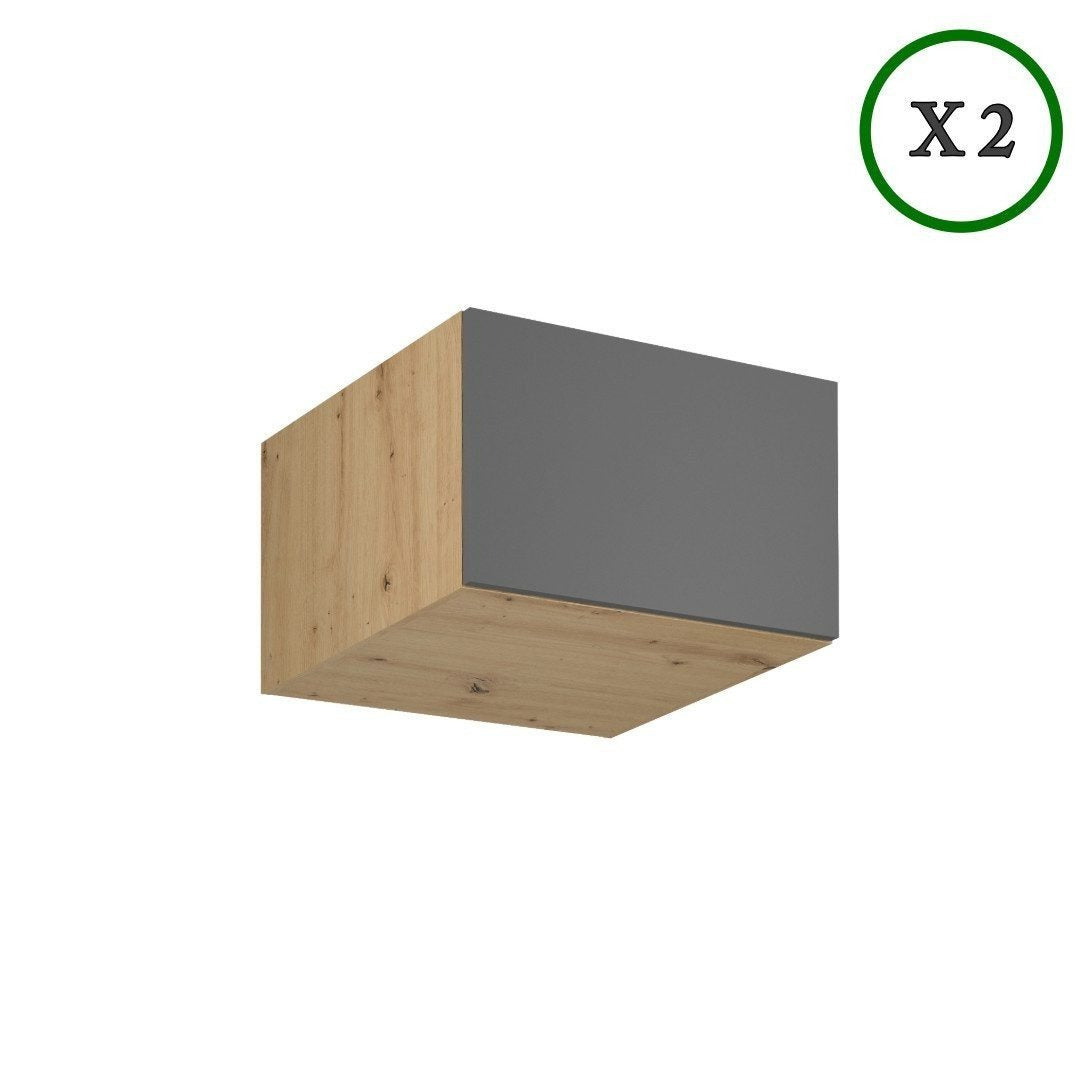 Küchenzeile - Langen - Grau Oder Beige (Matt) - K18-G400 cm. - ROYAL24_MARKT