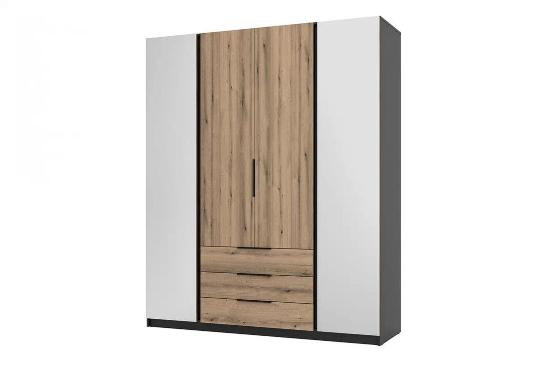 Kleiderschrank - Sansi - Eleganter mit geräumigen Fächern.