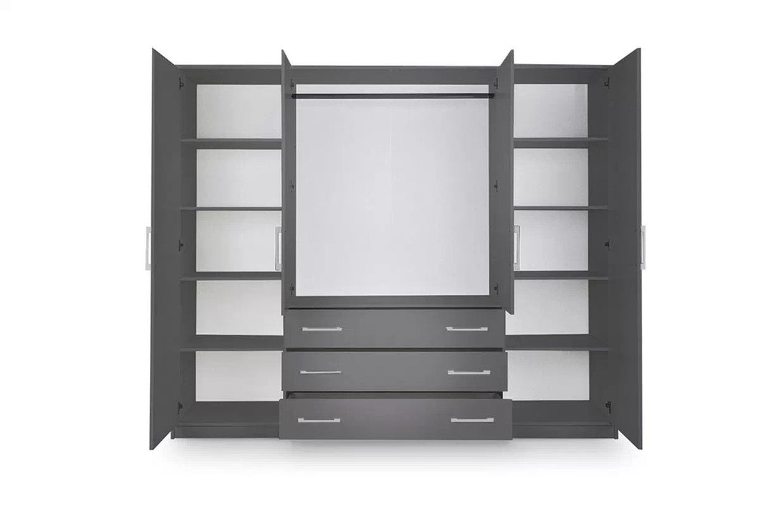 Kleiderschrank - Bali - Stabiler mit geräumigen Fächern.