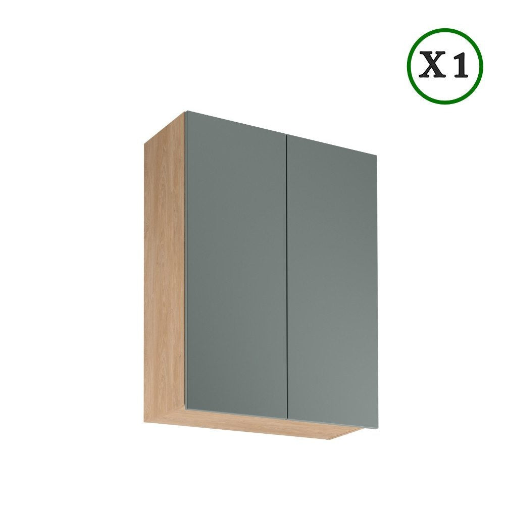 Küchenzeile - Sorento / Grün & Sonoma Eiche (Matt) - K1-G200 cm - ROYAL24_MARKT