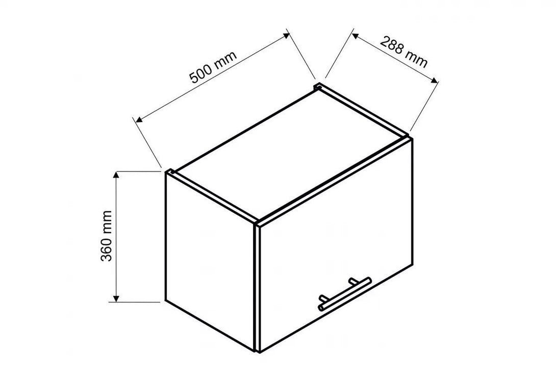 Hängeschrank  50 cm - Mina - Praktischer für zusätzlichen Stauraum - ROYAL24_MARKT