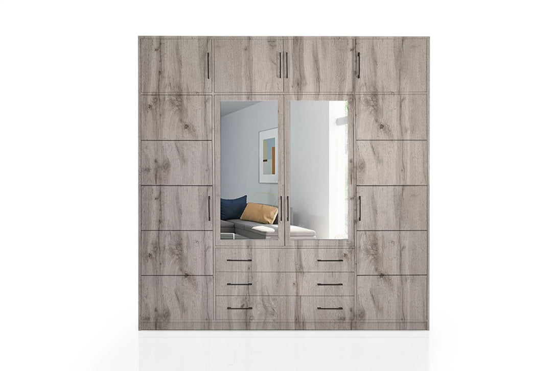 Kleiderschrank - Bali - Stabiler mit geräumigen Fächern.