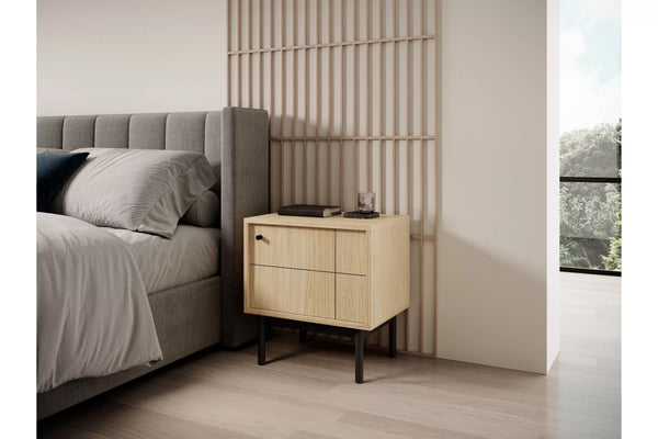 Nachttisch -  Jolinio - Elegantes Design und aus hochwertigen Holzmaterialien gefertigt. - ROYAL24_MARKT