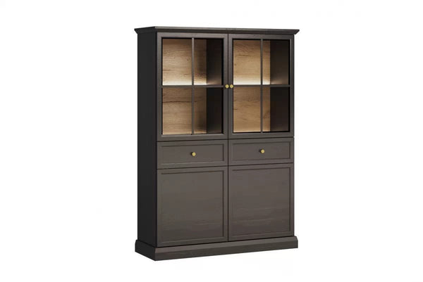 Vitrine - Lucca - Geräumige Vitrine für Wohnzimmerdekor. - ROYAL24_MARKT