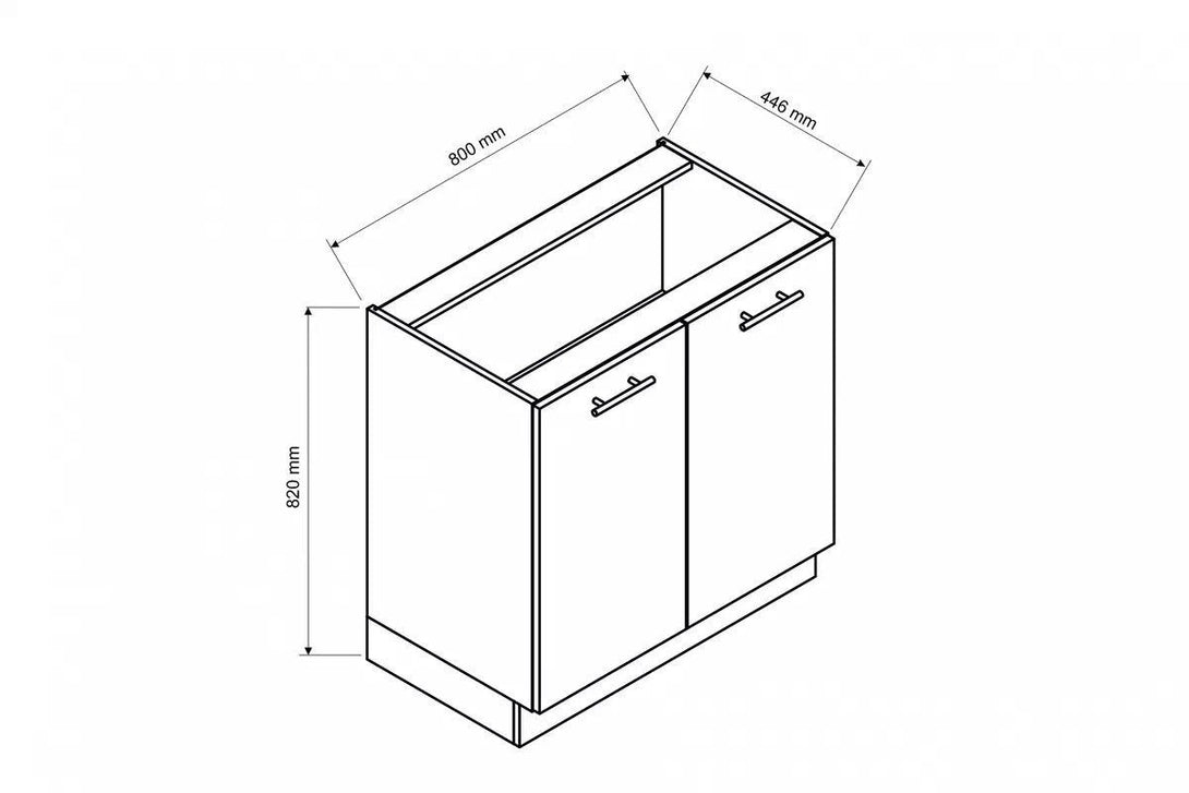 Unterschrank  80  cm - Mina - Vielseitiger Unterschrank für vielseitige Nutzung. - ROYAL24_MARKT