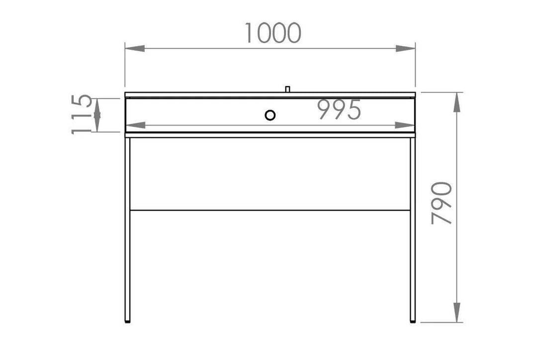 Schminktisch - Riomi - Platzsparender Schminktisch im minimalistischen Design. - ROYAL24_MARKT