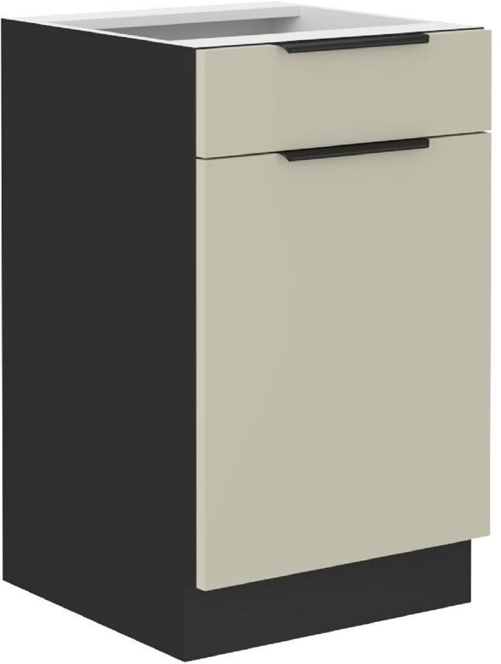 Unterschrank 50 D 1F 1S BB - ARONA - Ein zeitloser Unterschrank aus massivem Holz mit feinen. Details. - ROYAL24_MARKT