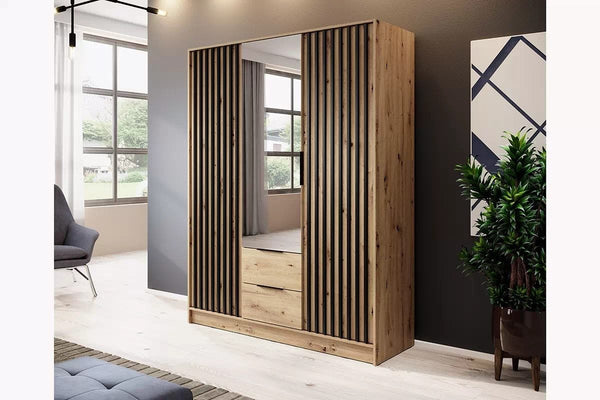 Kleiderschrank - Neria - Funktionaler mit flexiblem Innenraum. - ROYAL24_MARKT