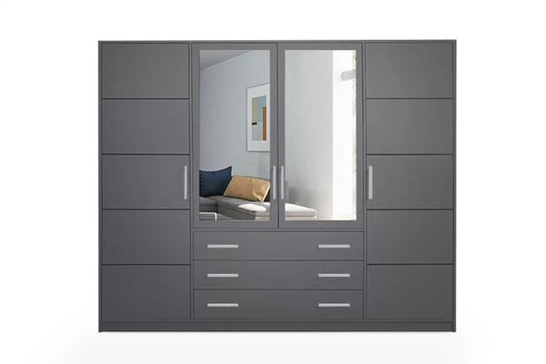 Kleiderschrank - Bali - Stabiler mit geräumigen Fächern. - ROYAL24_MARKT