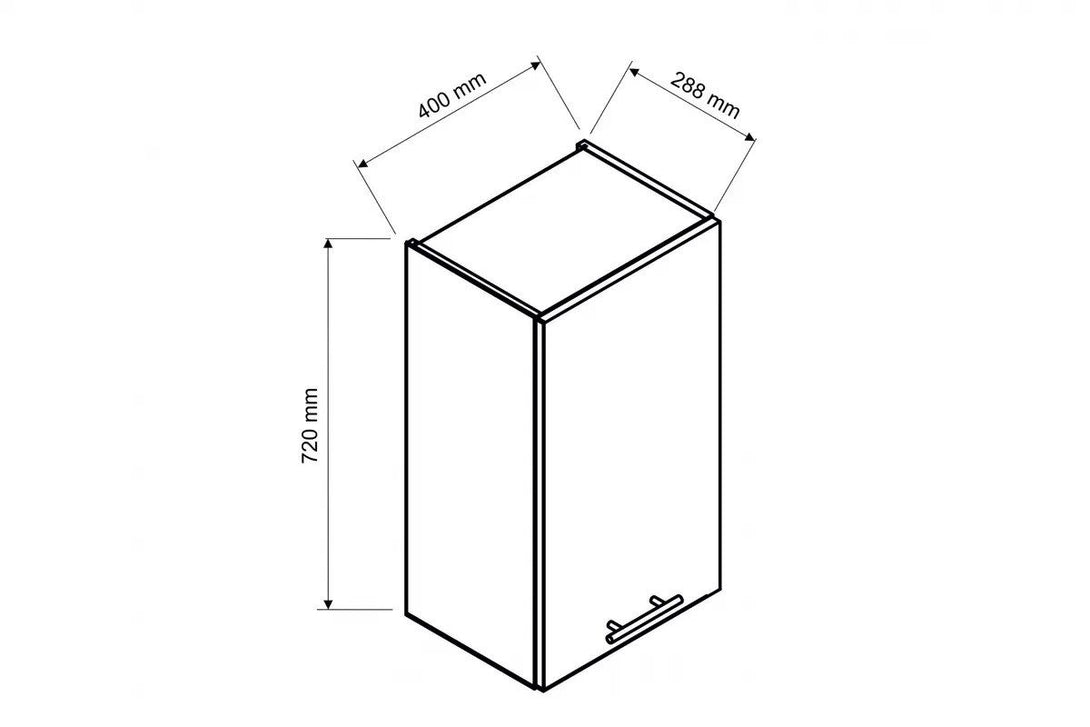 Hängeschrank 40 cm - Mina - Funktionaler für perfekte Küchenorganisation. - ROYAL24_MARKT