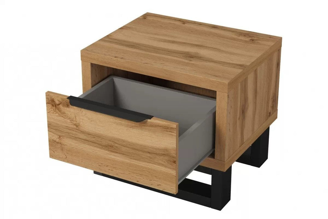 Nachttisch - Halle - Zeitloser in Holzoptik für klassisches Wohnambiente. - ROYAL24_MARKT