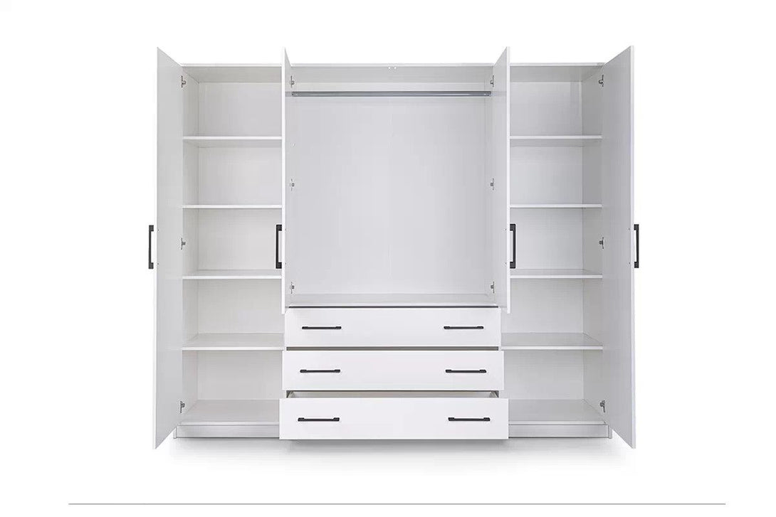 Kleiderschrank - Bali - Stabiler mit geräumigen Fächern.