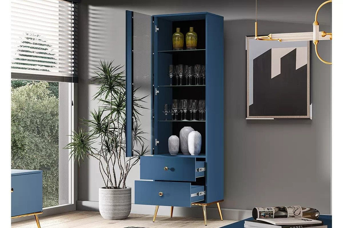 Vitrine - Naemo - Praktische Vitrine mit Glasfronten. - ROYAL24_MARKT