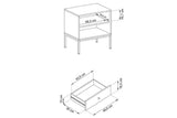 Nachttisch -  Eilada - Stilvoller Nachttisch mit Metallgriffen. - ROYAL24_MARKT