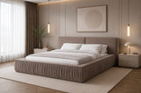 Polsterbett – Bett 08 – Rivera – Bett mit Metall-Lattenrost und Bettkasten