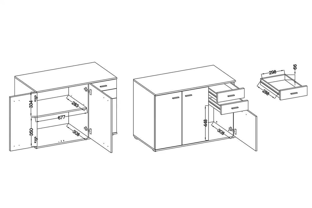 Kommode - Luck - Passt zu verschiedenen Wohneinrichtungen.