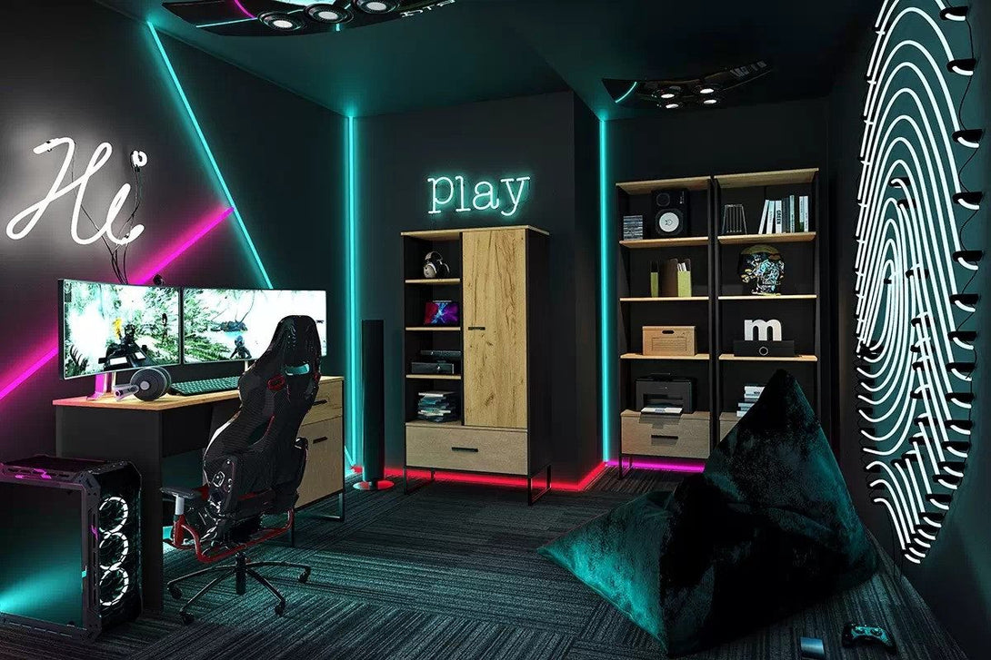 Schreibtisch - Kawana - mit integriertem Aufbewahrungssystem. - ROYAL24_MARKT