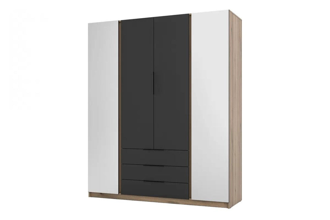 Kleiderschrank - Sansi - Eleganter mit geräumigen Fächern.