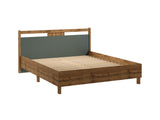 Velario Stilvolles Doppelbett 160 × 200 cm in Wotan Eiche – Modernes Schlafzimmerbett mit Lattenrost