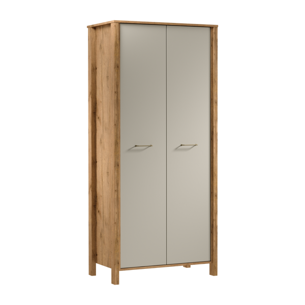 Velario Geräumiger Kleiderschrank 2-türig mit Kleiderstange und Einlegeboden – Stilvoll und Modern