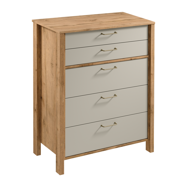 Velario Kommode Modern Stilvoll Geräumig – Sideboard mit 5 Schubladen