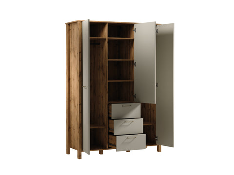 Velario Schlafzimmer-Set 5-teilig – Modernes Schlafzimmer in Wotan Eiche / Beige – Ansicht 3
