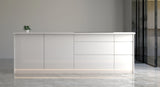 Velmora Inselküche KÜ-AS-014 – 320 cm – Weiß Hochglanz – Ansicht 6
