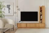Velor TV-Lowboard in Eiche Carmel – Ansicht 3
