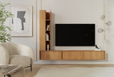 Velor TV-Lowboard in Eiche Carmel – Ansicht 4