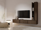 Velor TV-Lowboard in Walnuss Villa – Ansicht 4