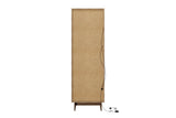 Vitrine Yorvi Walnuss Villa 60 × 185 × 40 cm mit 1 Tür und 3 Schubladen – Ansicht 4