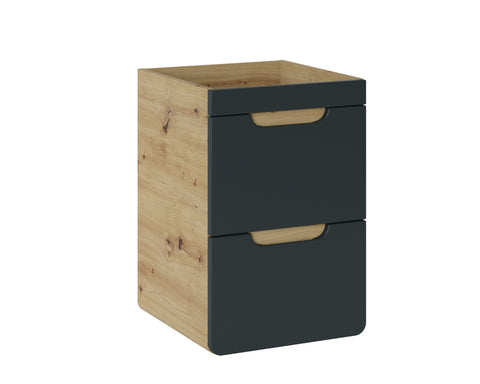 Waschbeckenunterschrank Amaris Cosmos Grau 40 × 59 × 41 cm mit 2 Schubladen – Ansicht 3