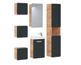 Waschbeckenunterschrank Amaris Cosmos Grau 40 × 60 × 22 cm mit 1 Tür