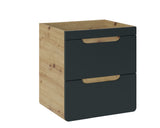 Waschbeckenunterschrank Amaris Cosmos Grau 50 × 59 × 40 cm mit 2 Schubladen