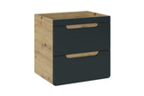 Waschbeckenunterschrank Amaris Cosmos Grau 60 × 59 × 46 cm mit 2 Schubladen – Ansicht 2