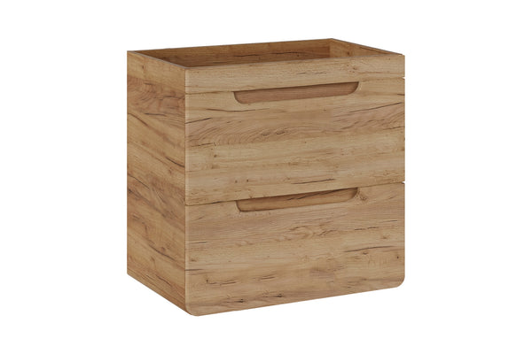 Waschbeckenunterschrank Amaris Golden Craft Eiche 60 × 59 × 46 cm mit 2 Schubladen