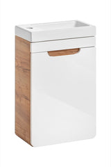 Waschbeckenunterschrank Amaris Weiß Hochglanz 40 × 60 × 22 cm mit 1 Tür