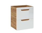 Waschbeckenunterschrank Amaris Weiß Hochglanz 50 × 59 × 39 cm mit 2 Schubladen – Ansicht 2
