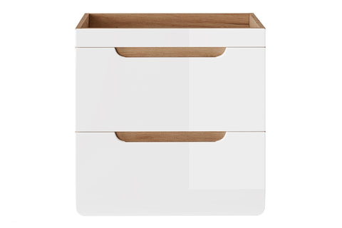 Waschbeckenunterschrank Amaris Weiß Hochglanz 60 × 59 × 46 cm mit 2 Schubladen – Ansicht 2