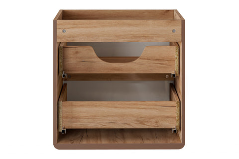 Waschbeckenunterschrank Amaris Weiß Hochglanz 60 × 59 × 46 cm mit 2 Schubladen – Ansicht 4