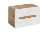 Waschbeckenunterschrank Amaris Weiß Hochglanz 80 × 53 × 46 cm mit 2 Schubladen – Ansicht 2
