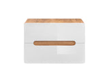 Waschbeckenunterschrank Amaris Weiß Hochglanz 80 × 53 × 46 cm mit 2 Schubladen – Ansicht 4