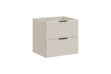 Waschbeckenunterschrank Ardena Kaschmir matt 60 × 57 × 46 cm mit 2 Schubladen